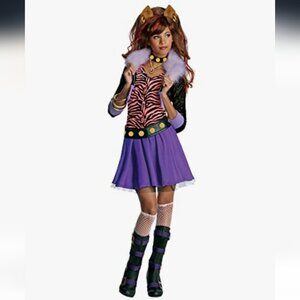 Rubie's Monster High Clawdeen Wolf Outfit in Purple and Black - NWT